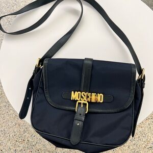 Moschino Navy Blue Crossbody Bag